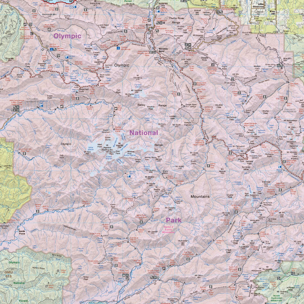 Olympic National Park & Forest, Washington State - Destination Map - Image 3