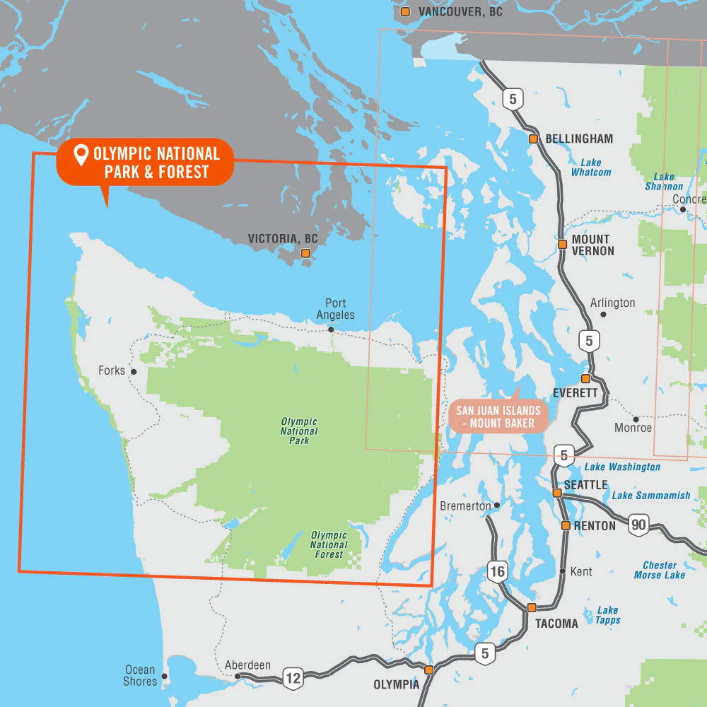 Olympic National Park & Forest, Washington State - Destination Map - Image 4