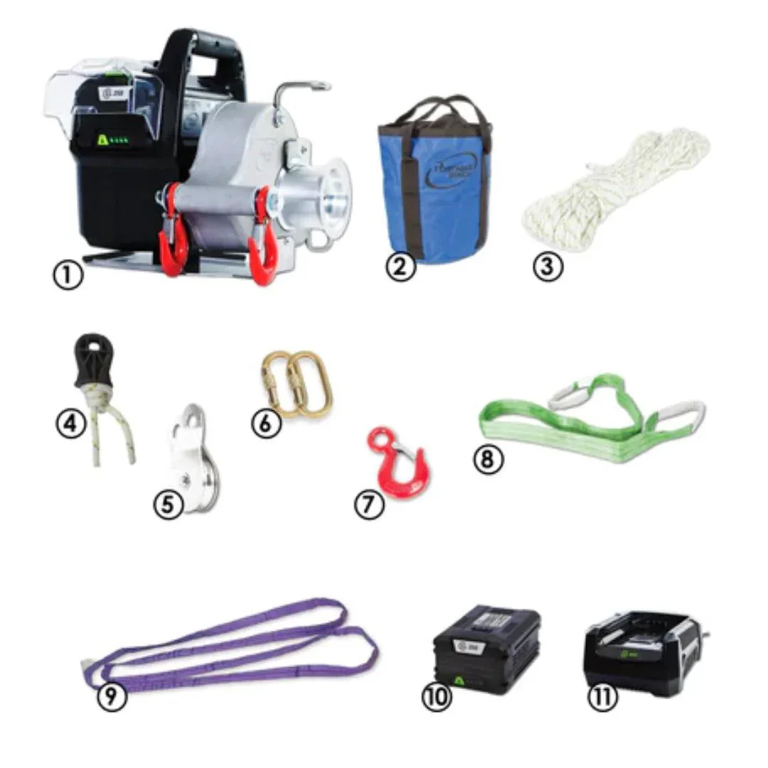 PCW3000-Li-A 80/82 V Battery Powered Pulling Winch Accessorized Package - Image 10