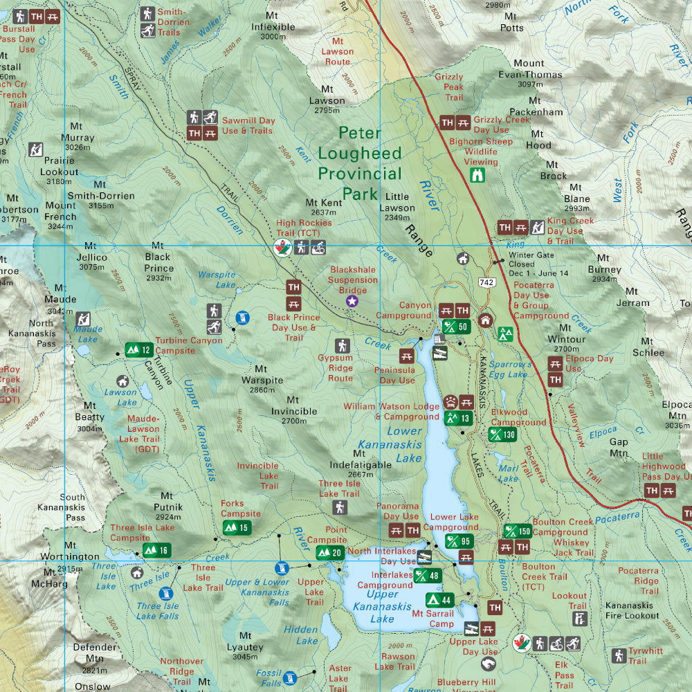 Peter Lougheed Provincial Park Alberta - Park Map - Image 3