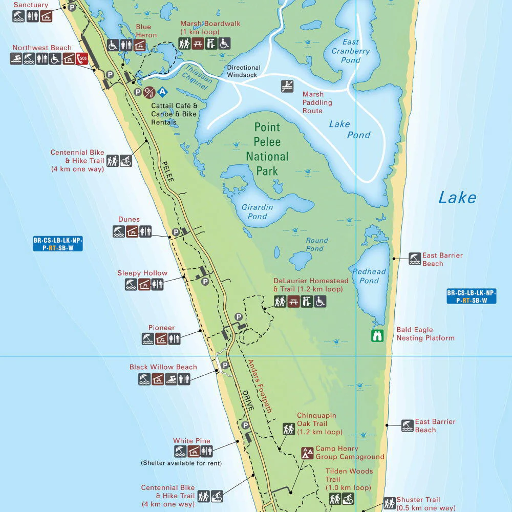 Point Pelee National Park Ontario - Park Map - Image 3