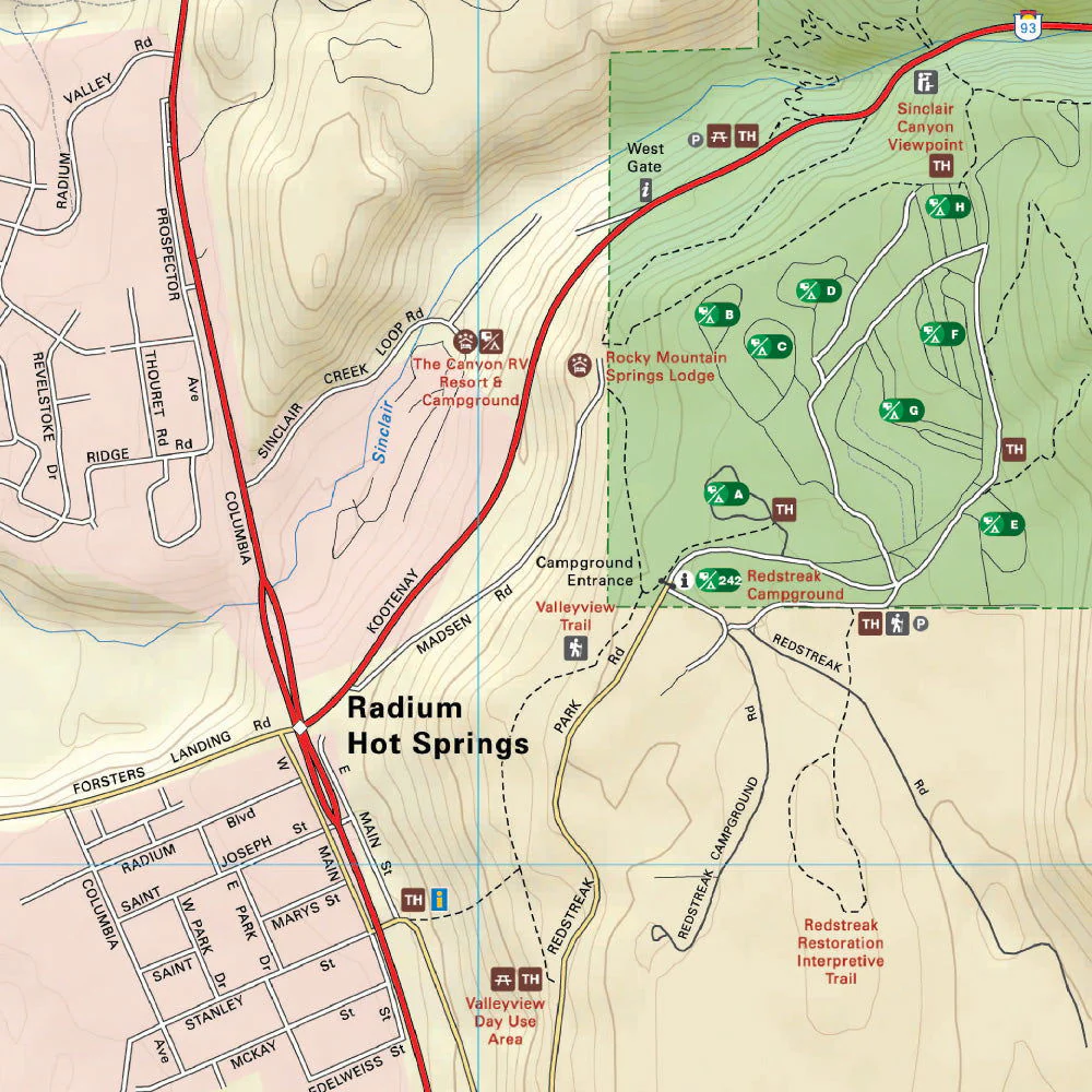 Radium Hot Springs (Kootenay National Park BC) - Destination Map - Image 3