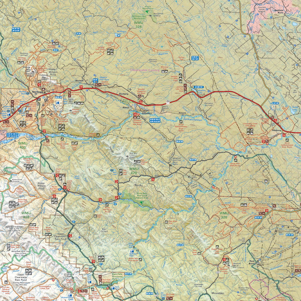 Red Deer to Nordegg, Alberta - Destination Map - Image 3