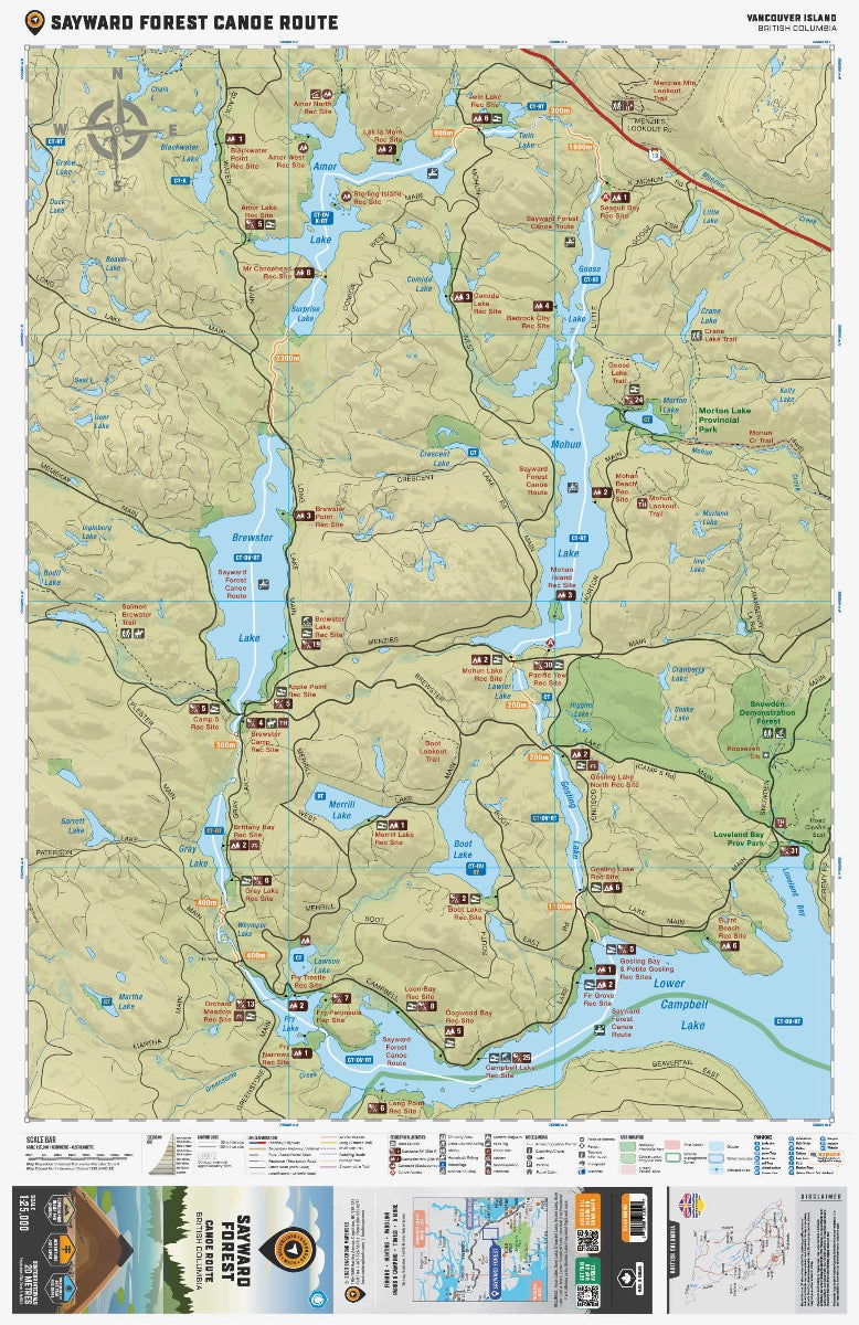 Sayward Forest Canoe Route BC - Destination Map - Image 2