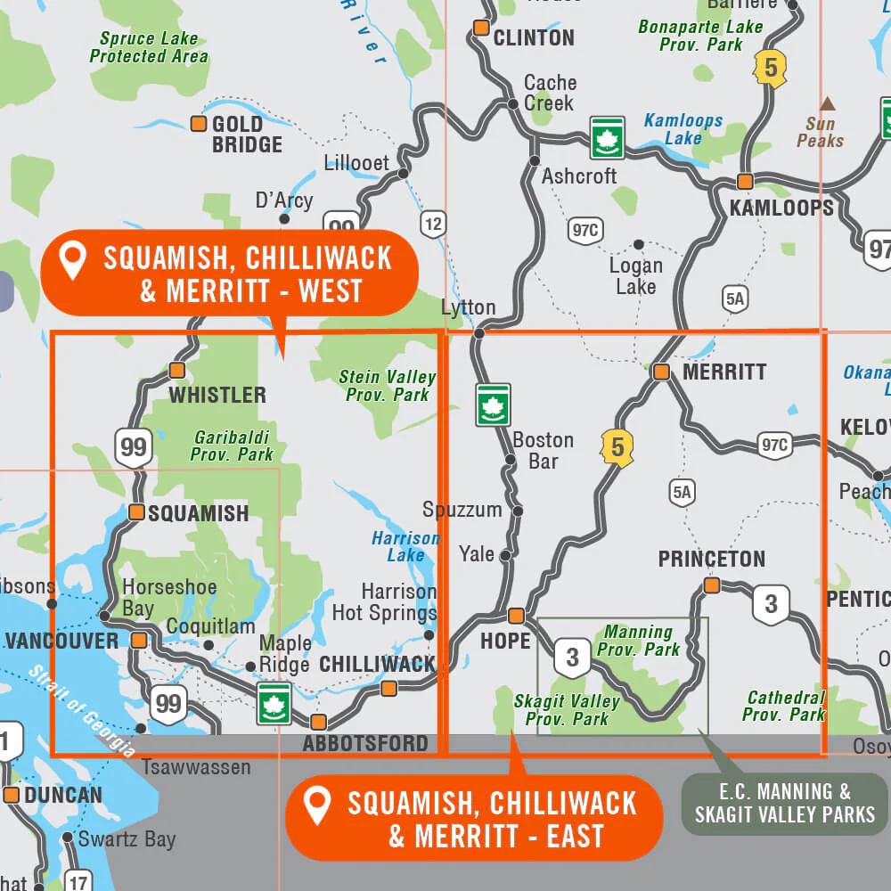Squamish, Chilliwack & Merritt BC - Recreation Map - Image 4